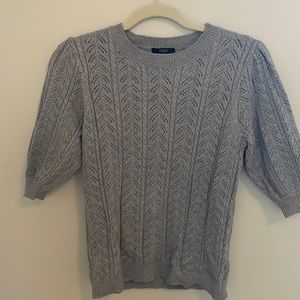 Tahari light grey knit sweater